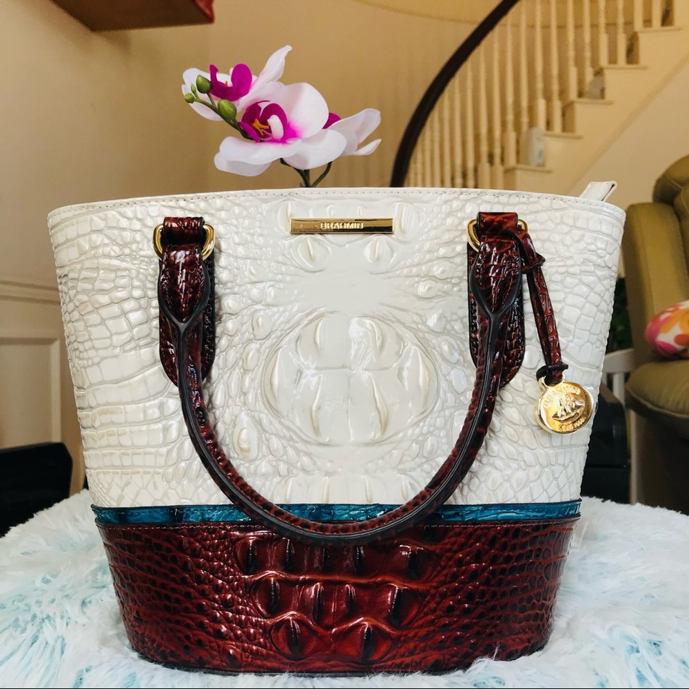 NWT Brahmin Small Bowie Pearl Presley